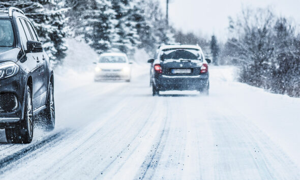 strada, neve, auto