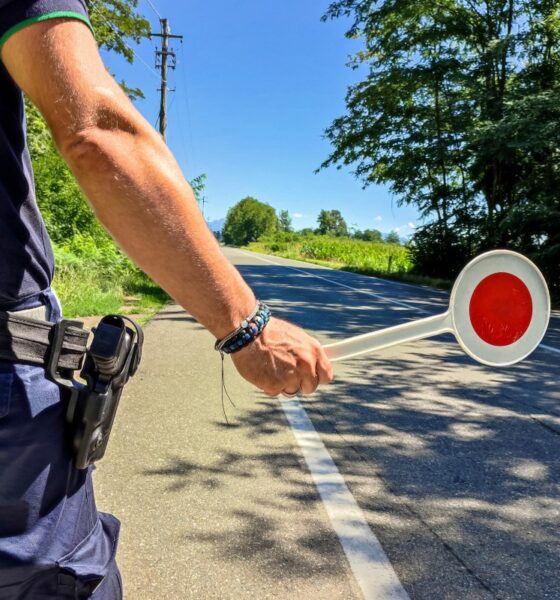 polizia, posto blocco