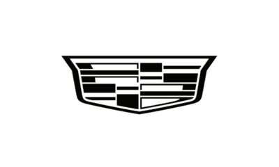 Logo Cadillac su sfondo bianco