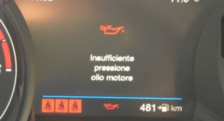 Pressione olio allarme