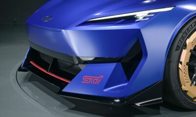 Dettaglio anteriore della nuova concept di Subaru, la Performance-E STI