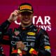 Max Verstappen, festeggia sul podio