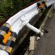 Guardrail divelto a bordo strada