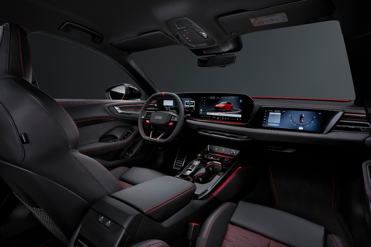 Vista degli interni della nuova Audi RS 5 Avant
