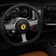 Vista degli interni della nuova Ferrari Luce