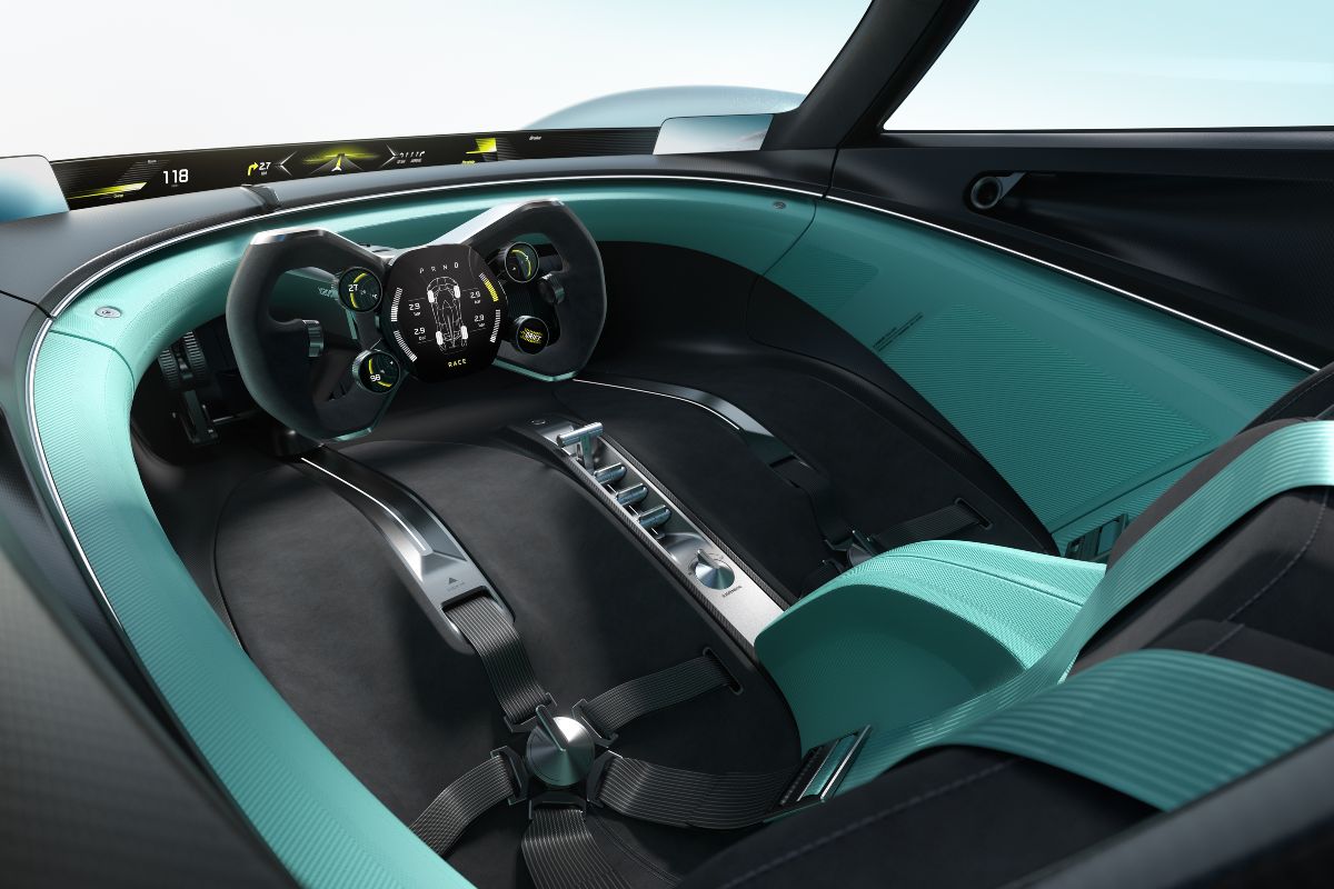 Vista degli interni della Xiaomi Vision Gran Turismo