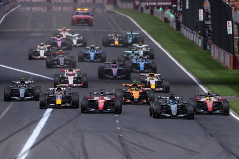 Partenza del Gran Premio di F1 d'Australia 2026 a Melbourne.