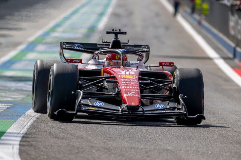 Charles Leclerc al volante della SF-26 durante i test del Bahrein 2026