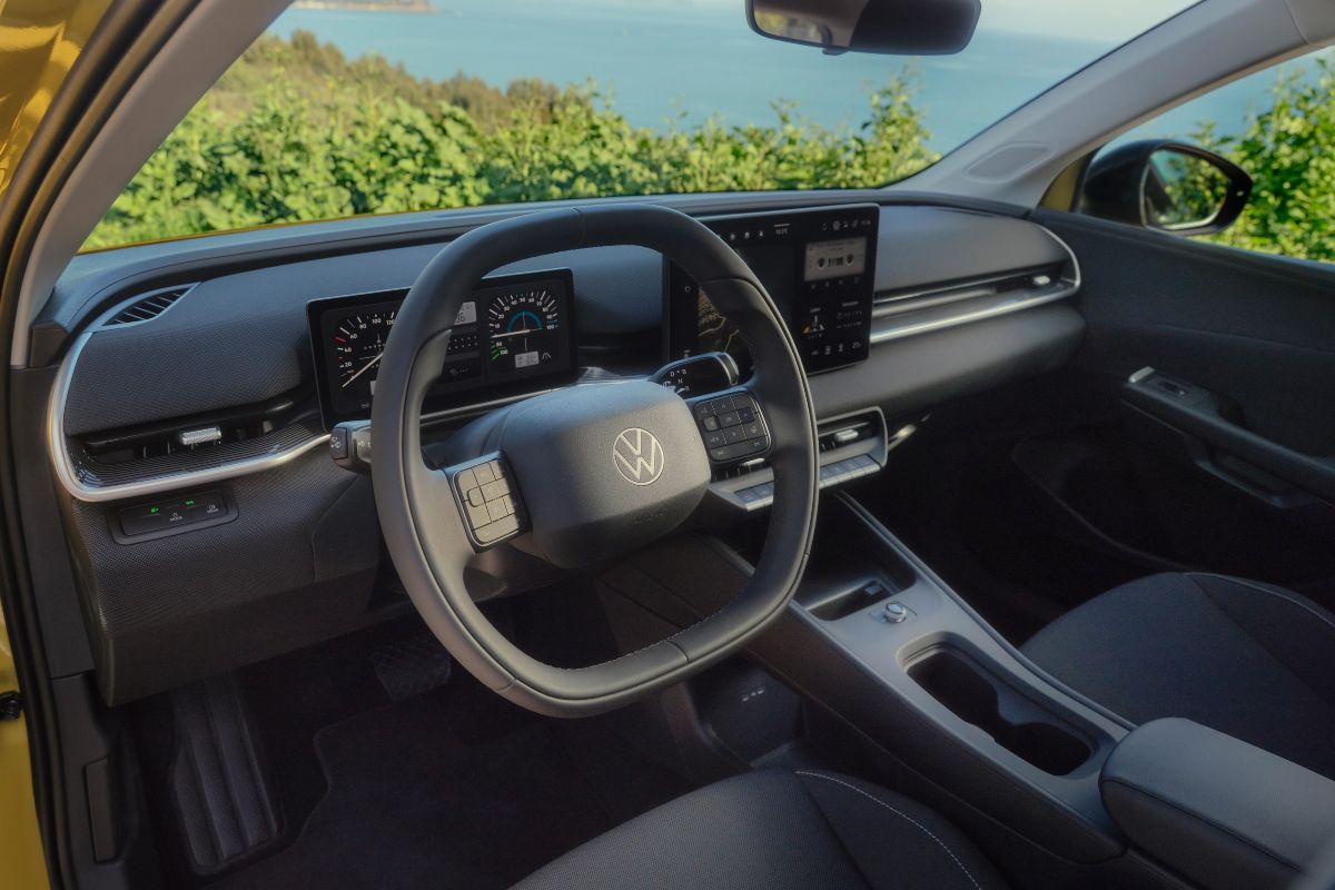 Vista degli interni della nuova Volkswagen ID. Polo.