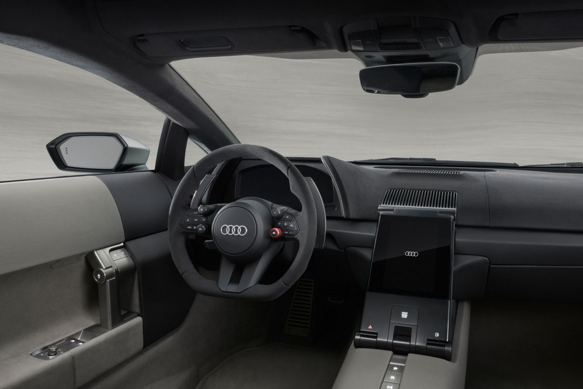 Vista degli interni della nuova Audi Nuvolari.