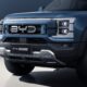 Dettaglio anteriore, del nuovo BYD Shark.