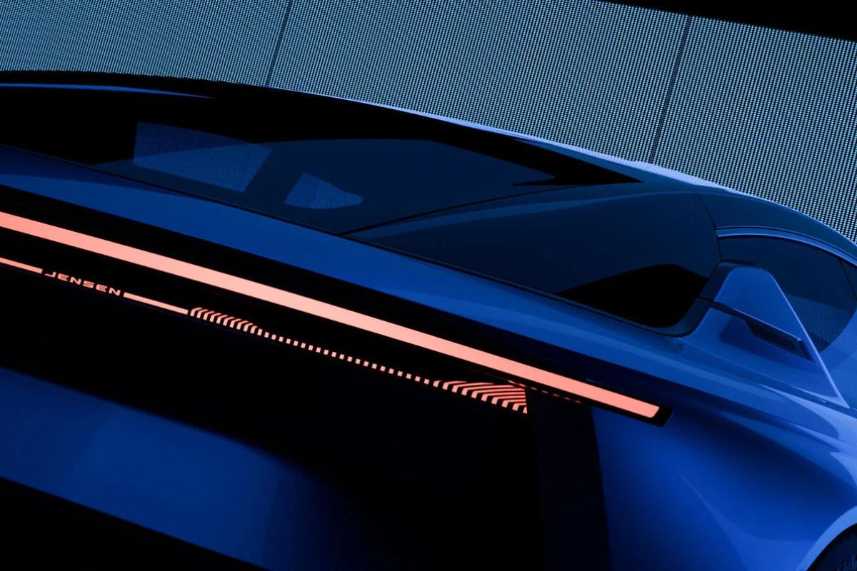 Un dettaglio del posteriore della nuova Jensen Interceptor GTX.